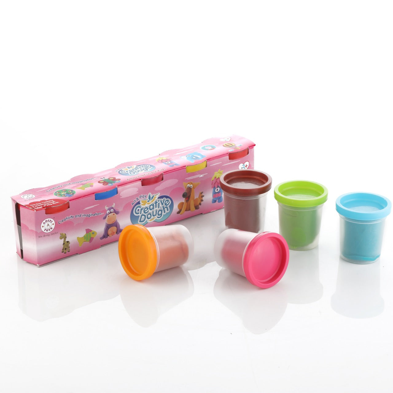 Non-toxic dough clay in 5 colors, 50 grams each, pack of 5 Non-toxic dough clay in 5 colors, 50 grams each, pack of 5